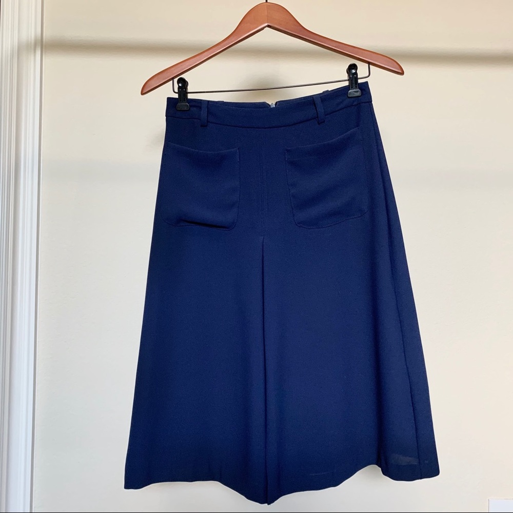 Navy A-line skirt from Zara